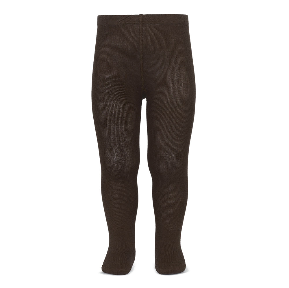 Condor Plain Stitch Basic Tights BROWN