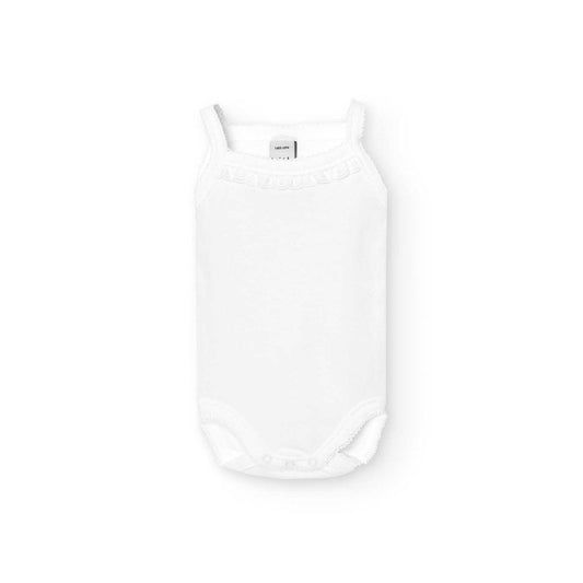 Babidu romper broderie ruche wit