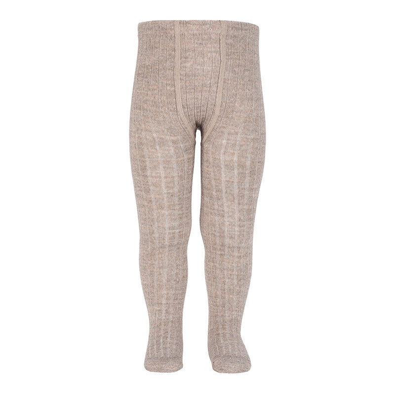 Condor Merino Wool Blend Rib Tights NOUGAT