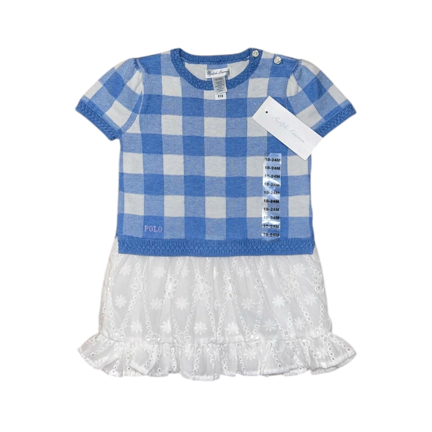 Ralph Lauren jurk maat 18-24m (86-92)