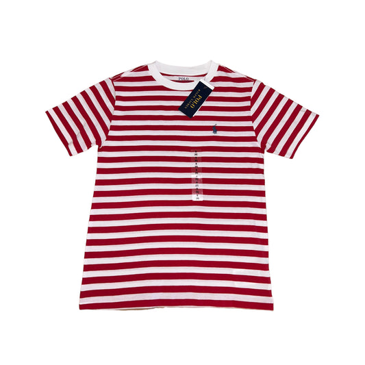 Ralph Lauren t-shirt rood streep maat 8 (134)