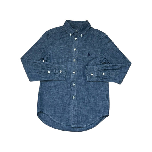 Ralph Lauren blouse jeanslook maat 8 (134-140)