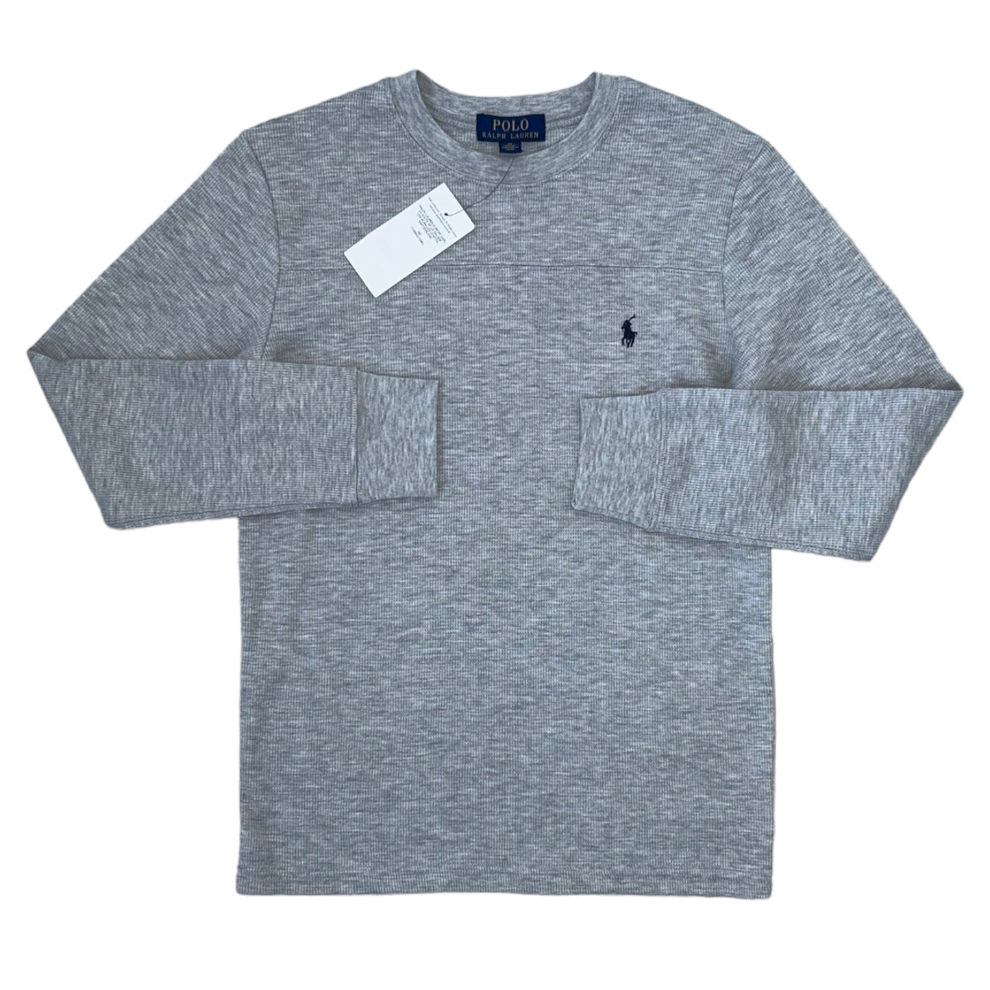 Ralph Lauren t-shirt wafel grijs gemeleerd maat 10-12 (140-152)