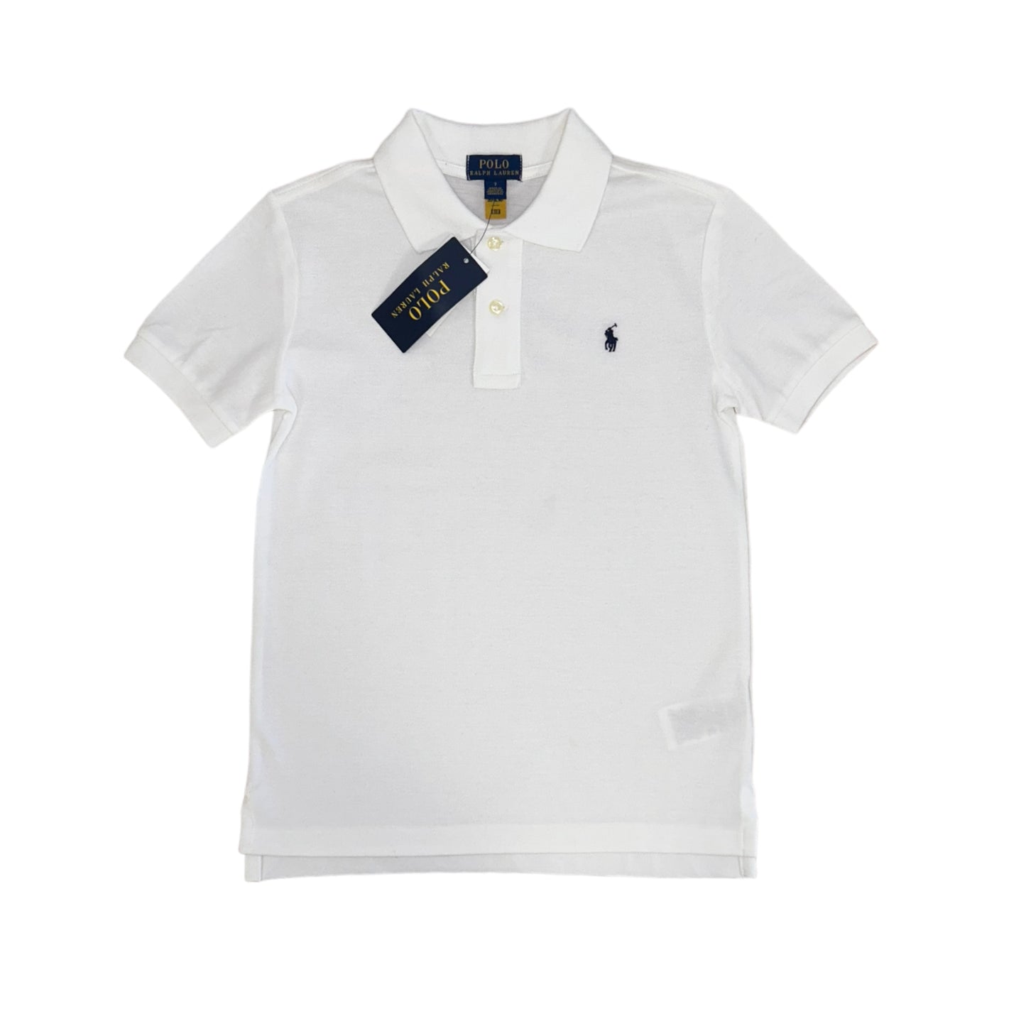 Ralph Lauren polo wit maat 7 (128)