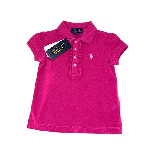 Ralph Lauren polo roze maat 2 (86-92)