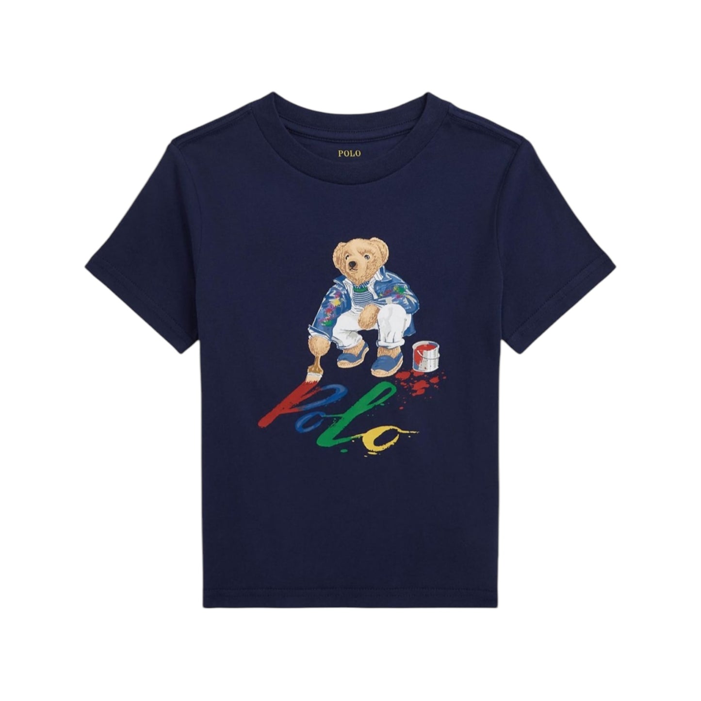Ralph Lauren t-shirt marineblauw beer maat 5 (110-116)