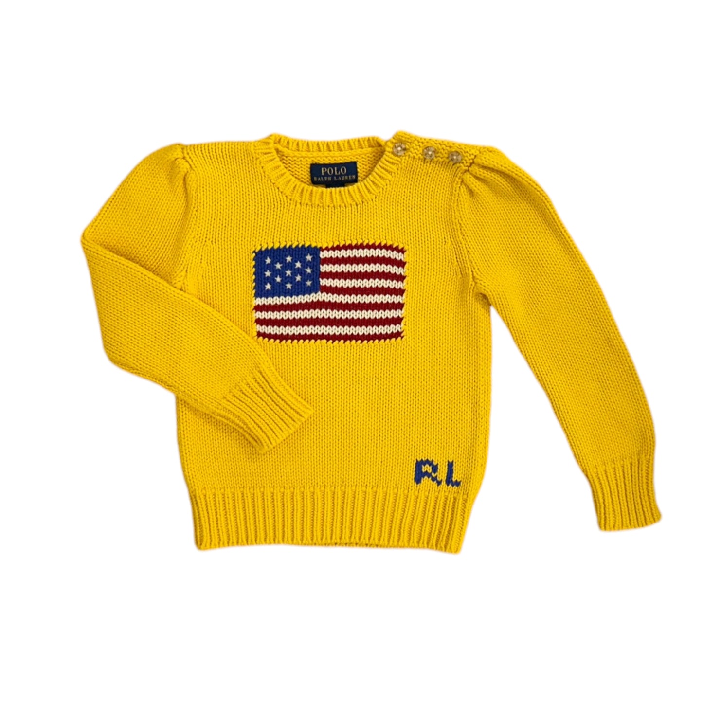 Ralph Lauren vlag trui meisje maat 4 (104-110)