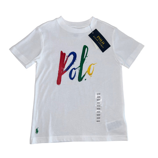 Ralph lauren t-shirt wit maat 4 (104-110)