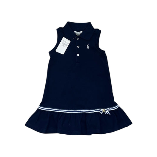 Ralph Lauren jurk marineblauw + bloomer maat 18m (80-86)
