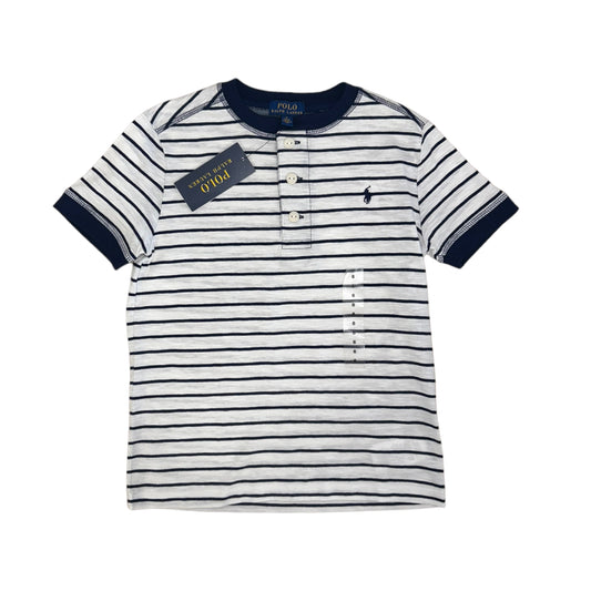 Ralph Lauren t-shirt marineblauw gestreept maat 6 (116-122)