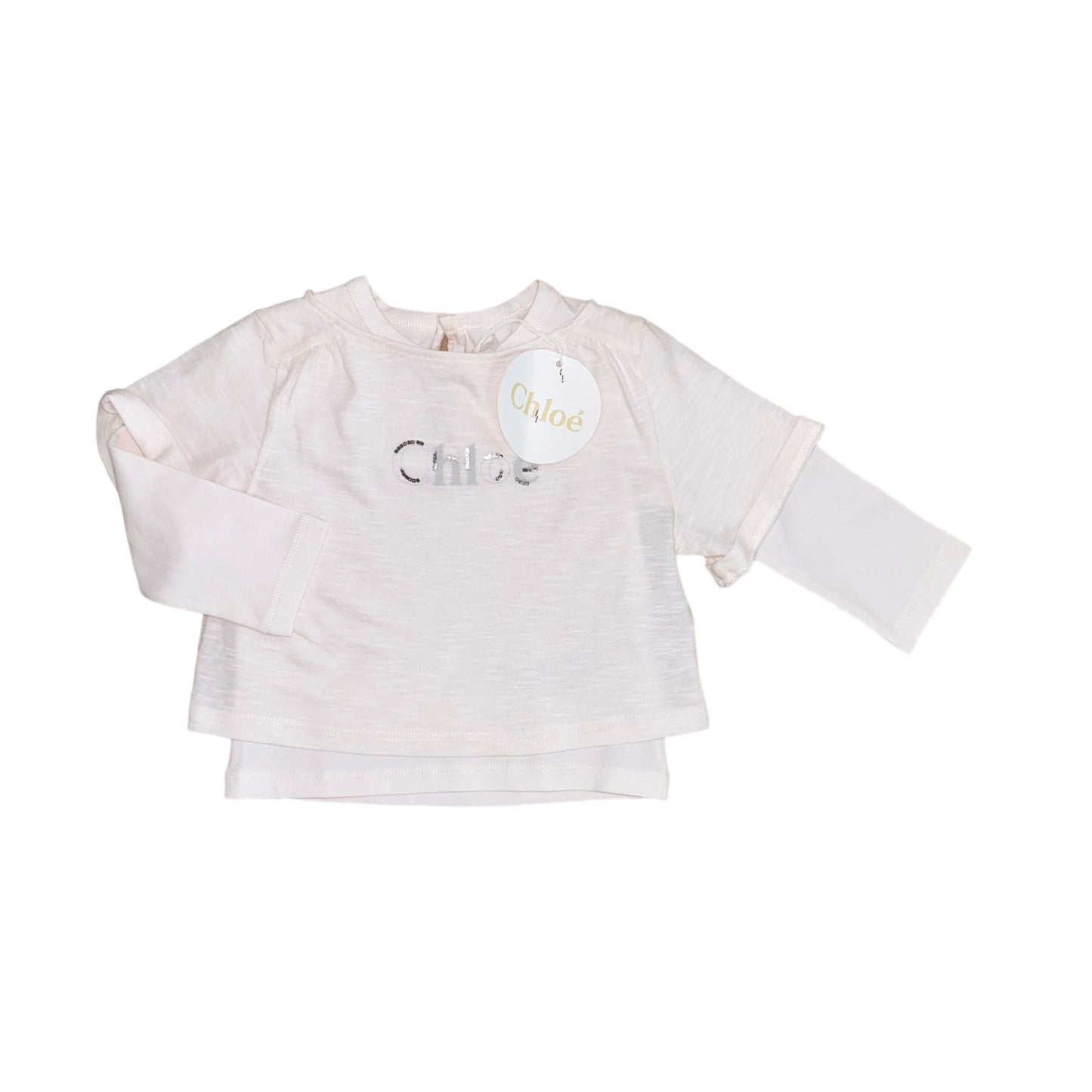 Chloé heel zachtroze t-shirt maat 12m