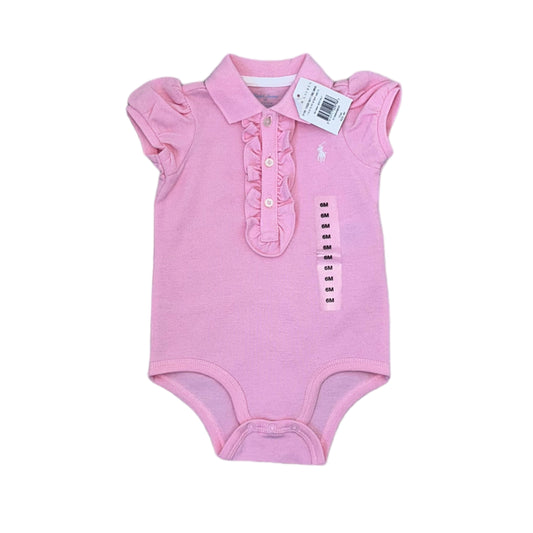 Ralph Lauren polo romper roze maat 6m (68)