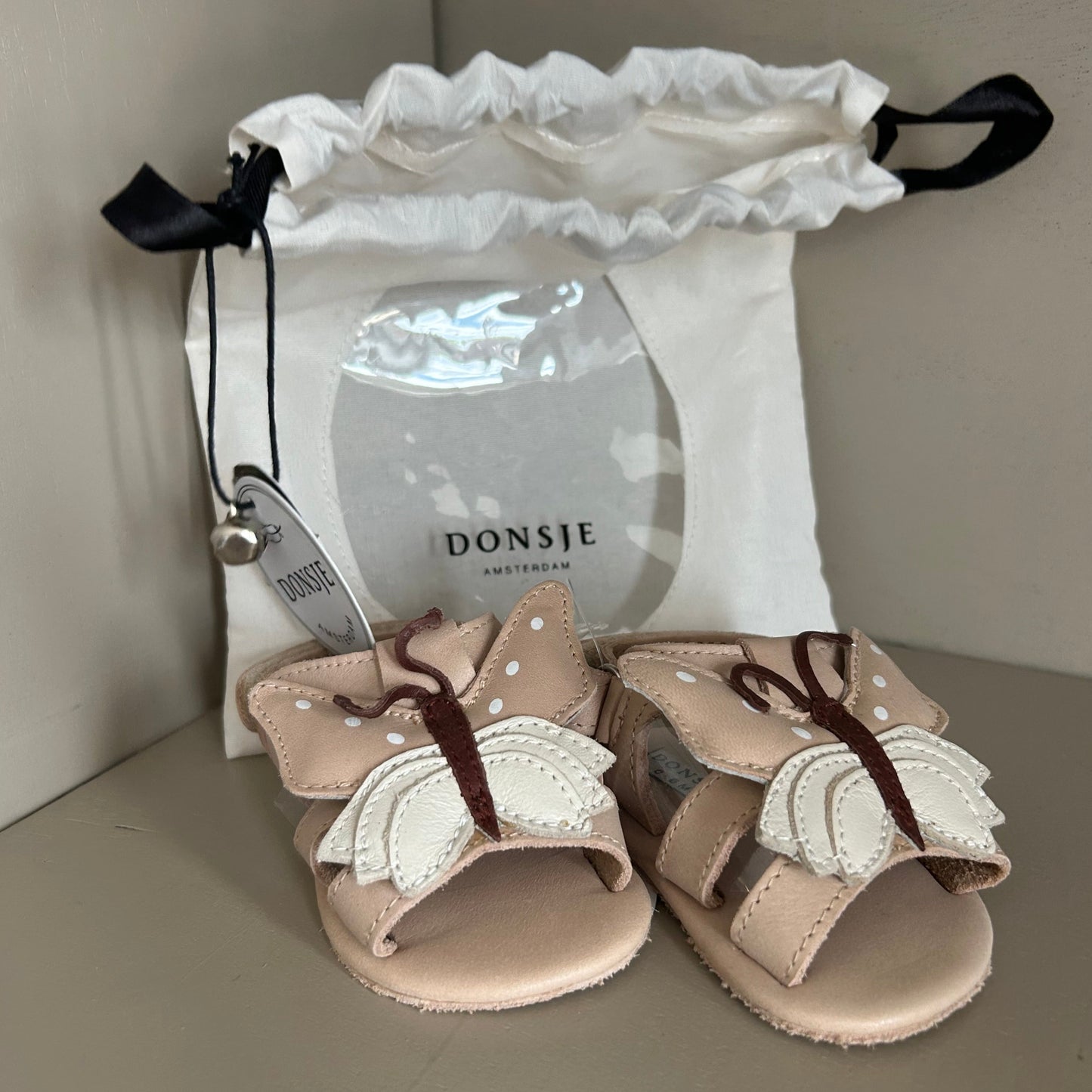 Donsje Amsterdam sandalen vlinder maat 0-6m