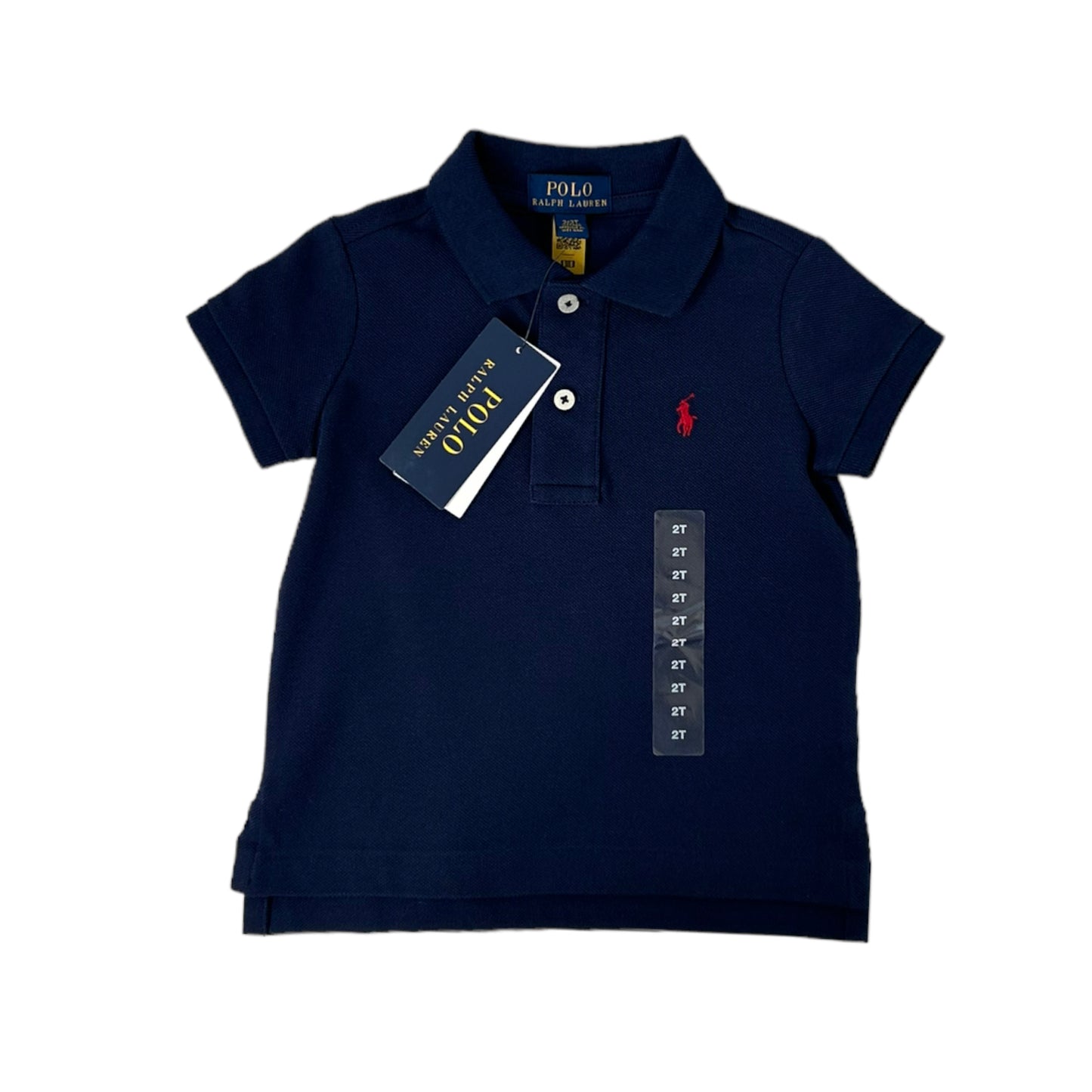 Ralph Lauren polo marineblauw maat 2 (86-92)