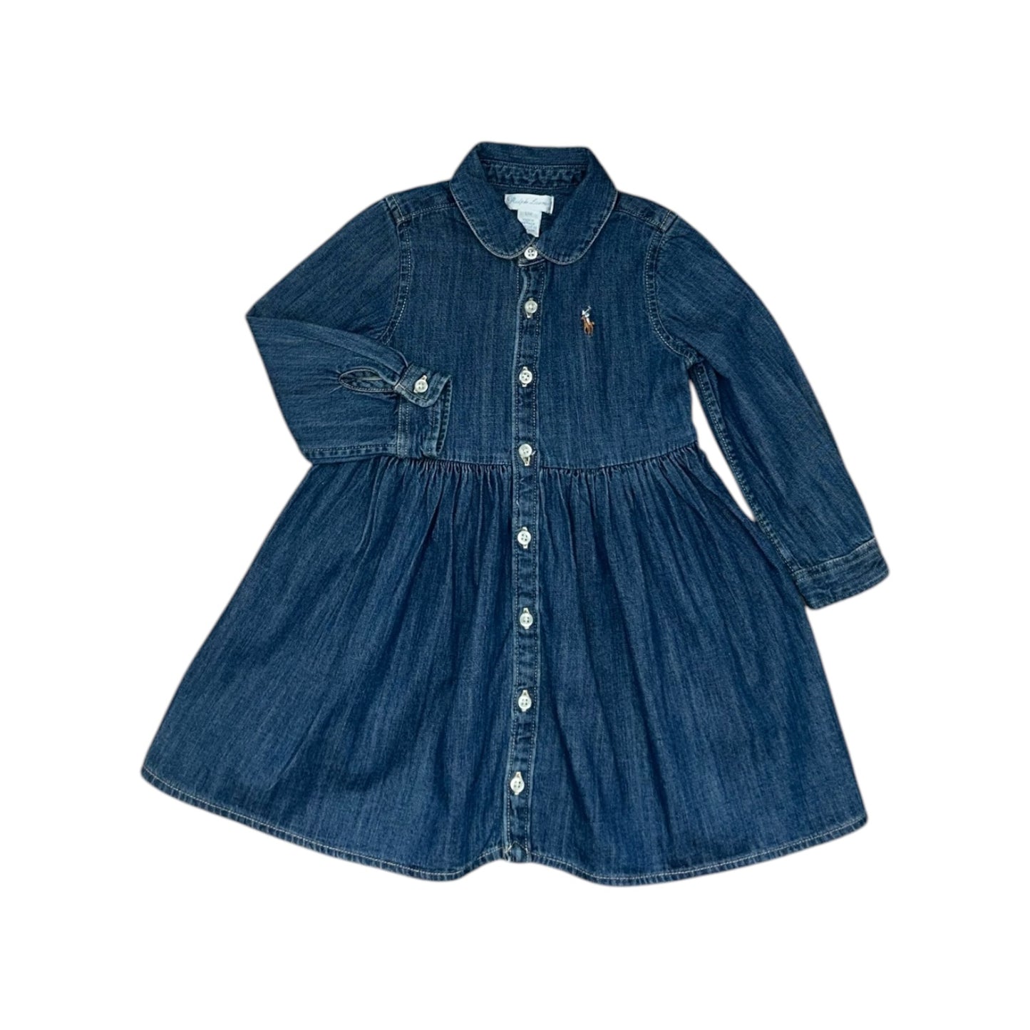Ralph Lauren jeansjurk + bloomer maat 12m (80)
