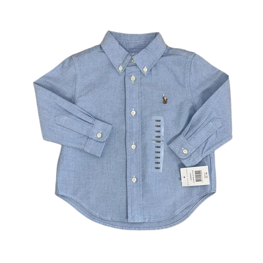 Ralph Lauren blouse oxford lichtblauw maat 18m (80-86)