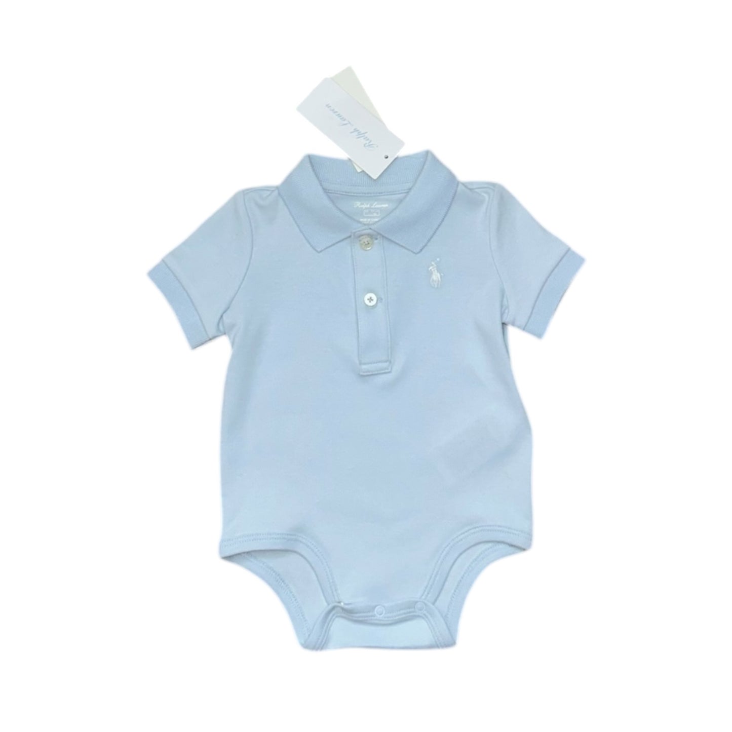 Ralph Lauren romper lichtblauw maat 3m (56-62)