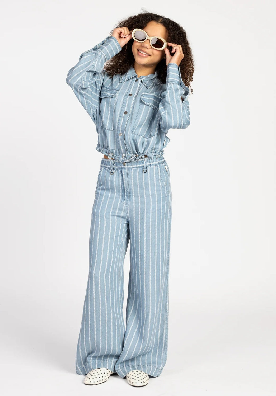 gestreepte Slub denim Carly AI&KO