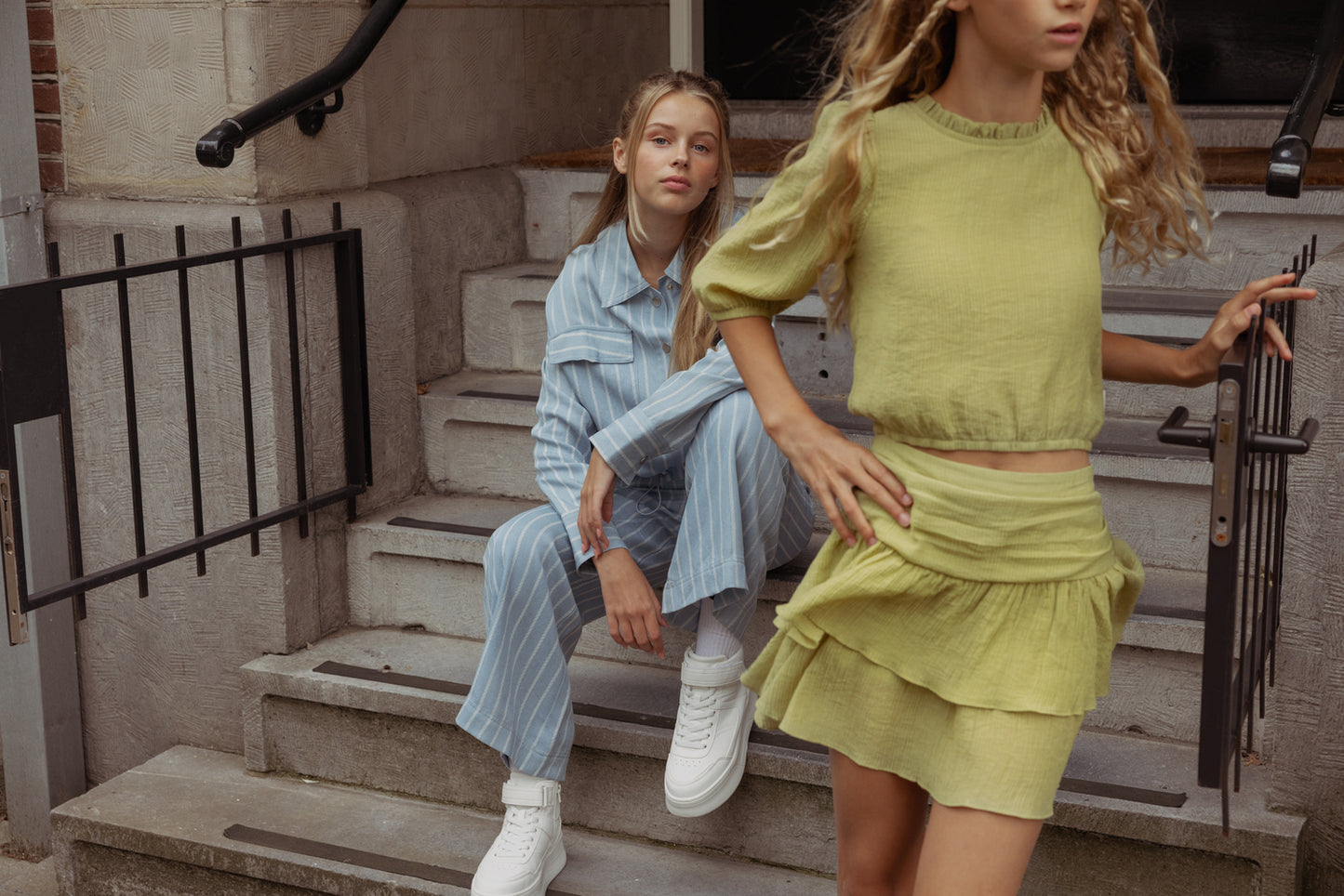 gestreepte Slub denim Carly AI&KO