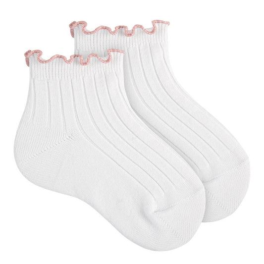 Ruffle rib enkel sok - Condor