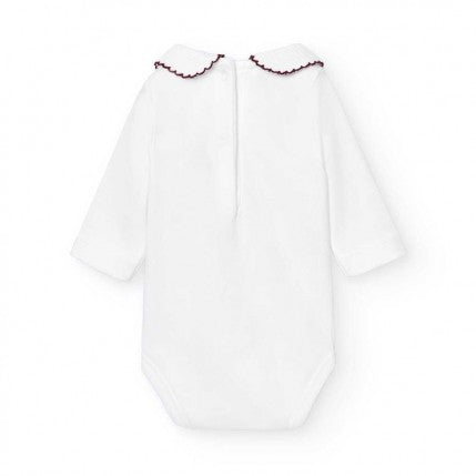 Babidu romper pique kraagje Bordeaux