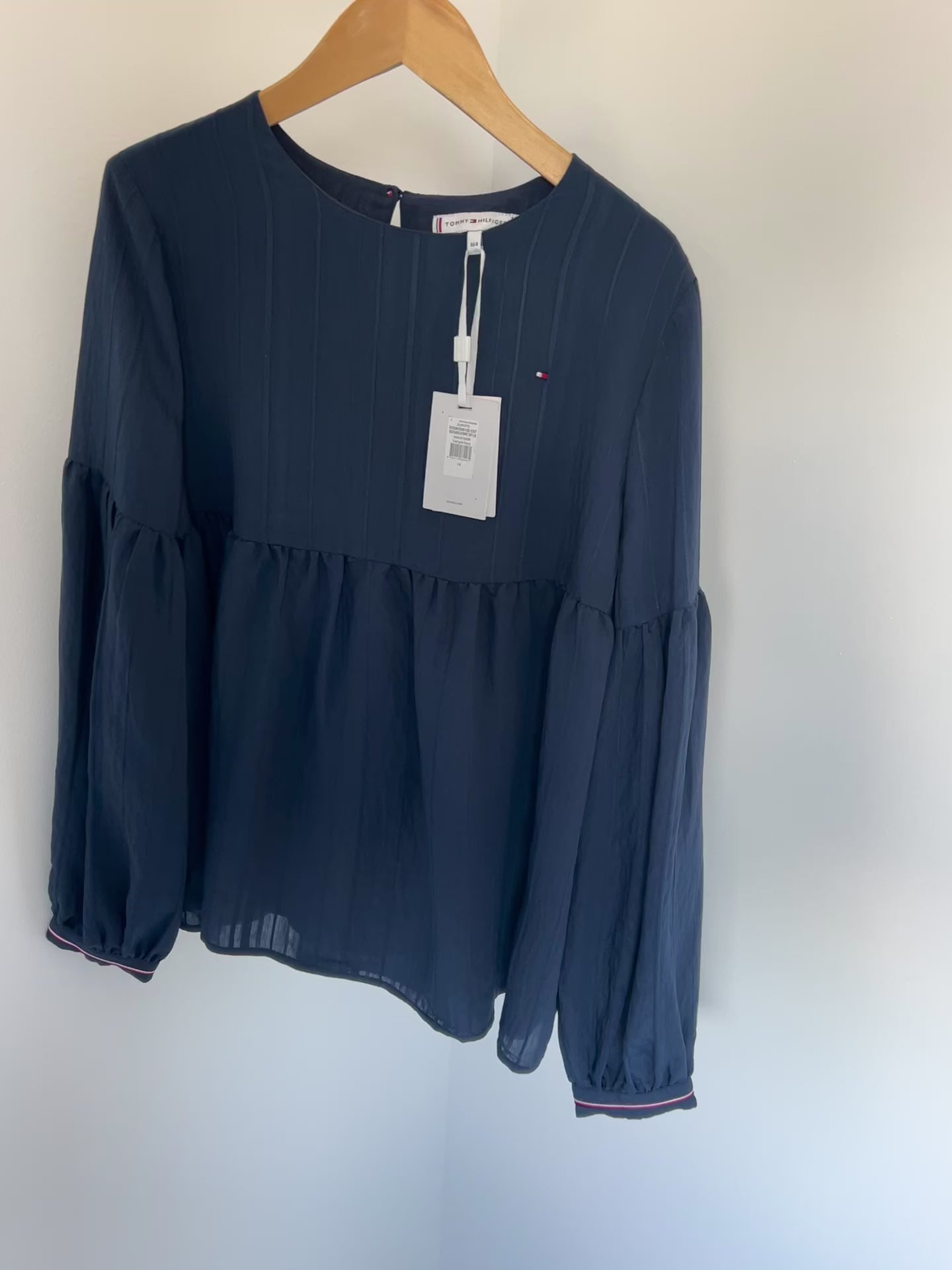 Tommy Hilfiger blouse marineblauw maat 164 Klasse4Kids