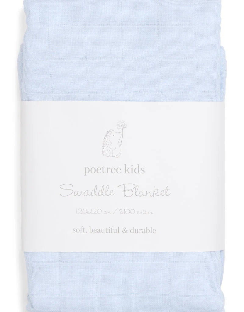 Poetree Kids Swaddle doek Light Blue